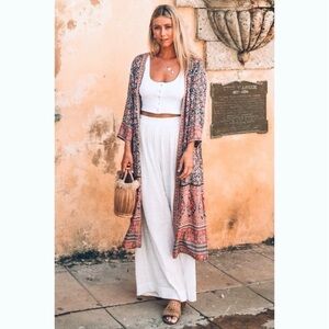 SPELL Jasmine Floral Duster Kimono